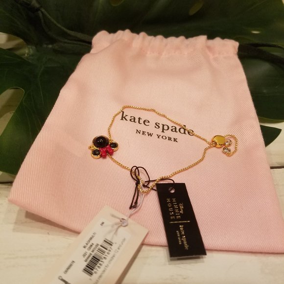 Kate Spade Minnie Mouse Black Red Bracelet Chain - Picture 4 of 5
